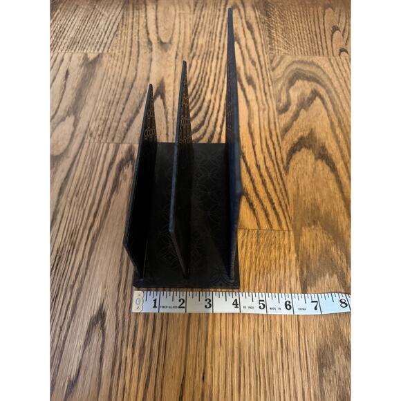 Black 2 Compartment Desk Letter Organizer - Picture 8 of 8